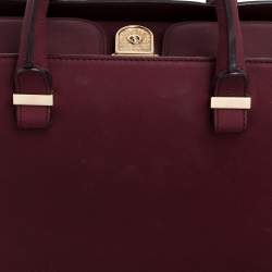 مملوكة مسبقًا Victoria Beckham Burgundy Leather Victoria Satchel