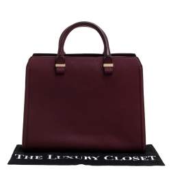 مملوكة مسبقًا Victoria Beckham Burgundy Leather Victoria Satchel