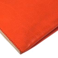 Pre Owned Victoria Beckham Coral Orange Leather Zipped Flap Shoulder Bag
