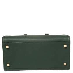Pre Owned Victoria Beckham Green Leather Victoria Tote