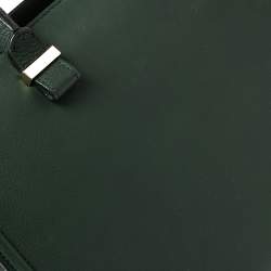 Pre Owned Victoria Beckham Green Leather Victoria Tote