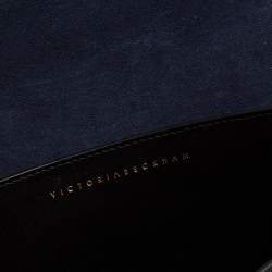 Pre Owned Victoria Beckham Black Leather Half Moon Shoulder Bag