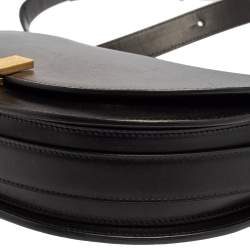 Pre Owned Victoria Beckham Black Leather Half Moon Shoulder Bag