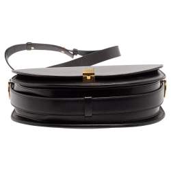 Pre Owned Victoria Beckham Black Leather Half Moon Shoulder Bag