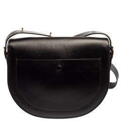 Pre Owned Victoria Beckham Black Leather Half Moon Shoulder Bag
