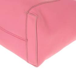 Pre Owned Victoria Beckham Candy Pink Leather Quincy Tote