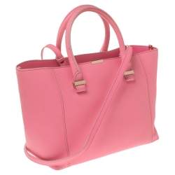 Pre Owned Victoria Beckham Candy Pink Leather Quincy Tote