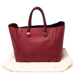 Pre Owned Victoria Beckham Red Leather Quincy Tote