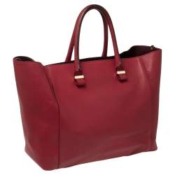Pre Owned Victoria Beckham Red Leather Quincy Tote