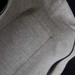 Pre Owned Victoria Beckham Black Croc Embossed Leather Quincy Tote