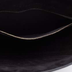 Pre Owned Victoria Beckham Black Polka Dots PVC Baby Half Moon Shoulder Bag