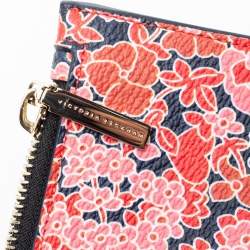 Pre Owned Victoria Beckham Multicolor Coated Canvas Large Floral Print Clutch