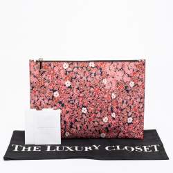 Pre Owned Victoria Beckham Multicolor Coated Canvas Large Floral Print Clutch
