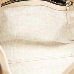 Pre Owned Victoria Beckham Beige Suede Flap Shoulder Bag