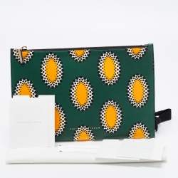 Pre Owned Victoria Beckham Multicolour Printed Leather Small Zip Pouch