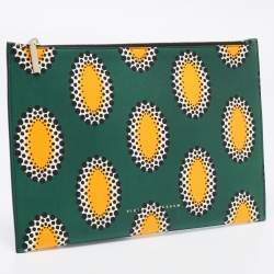 Pre Owned Victoria Beckham Multicolour Printed Leather Small Zip Pouch