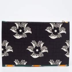 Pre Owned Victoria Beckham Multicolour Printed Leather Small Zip Pouch