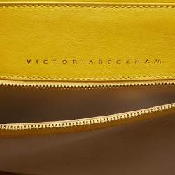 Pre Owned Victoria Beckham Yellow Leather Victoria Tote