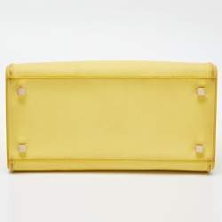 Pre Owned Victoria Beckham Yellow Leather Victoria Tote