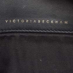 Pre Owned Victoria Beckham Brown/Black Leopard Print Calf Hair and Leather Zip Pouch
