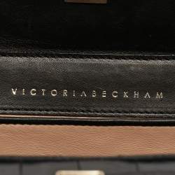 Pre Owned Victoria Beckham Black Croc Embossed Leather Tote