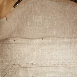 Pre Owned Victoria Beckham Beige Suede Flap Shoulder Bag