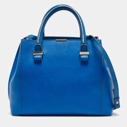 Victoria Beckham Blue Leather Quincy Tote