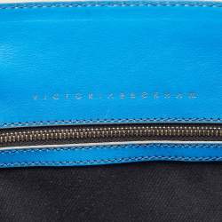 Pre Owned Victoria Beckham Blue Leather Quincy Tote