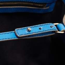 Pre Owned Victoria Beckham Blue Leather Quincy Tote