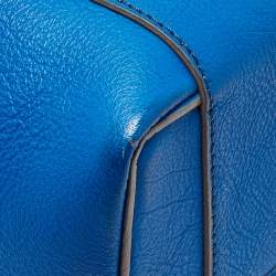 Pre Owned Victoria Beckham Blue Leather Quincy Tote
