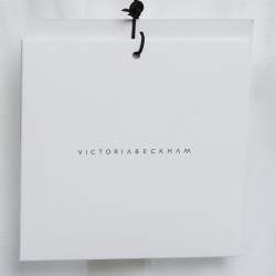 Pre Owned Victoria Victoria Beckham White Cotton Poplin Shirt Dress M  