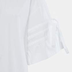 Pre Owned Victoria Victoria Beckham White Cotton Poplin Shirt Dress M  