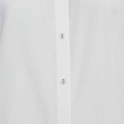 Pre Owned Victoria Victoria Beckham White Cotton Poplin Shirt Dress M  