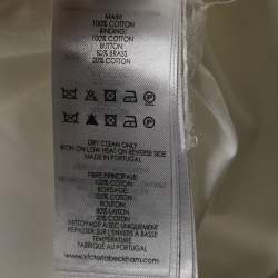 Pre Owned Victoria Victoria Beckham White Cotton Poplin Shirt Dress M  