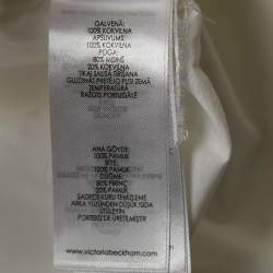 Pre Owned Victoria Victoria Beckham White Cotton Poplin Shirt Dress M  