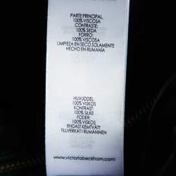 Pre Owned Victoria Victoria Beckham Green Satin Zip-Up Jacket M