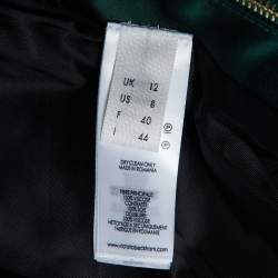 Pre Owned Victoria Victoria Beckham Green Satin Zip-Up Jacket M