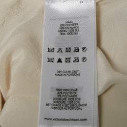 Victoria Victoria Beckham White Textured Synthetic Zip Waist Mini Dress M