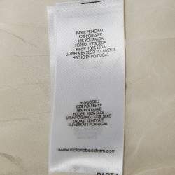 Victoria Victoria Beckham White Textured Synthetic Zip Waist Mini Dress M