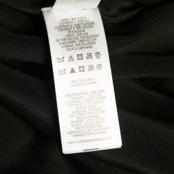 Pre Owned Victoria Victoria Beckham Black Wool Swan Applique Zip-Up Jacket M