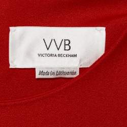 Pre Owned Victoria Victoria Beckham Red Crepe Sleeveless Mini Dress XS