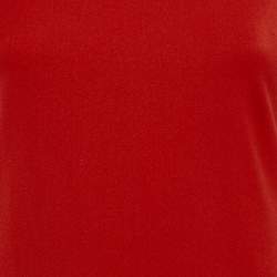 Pre Owned Victoria Victoria Beckham Red Crepe Sleeveless Mini Dress XS