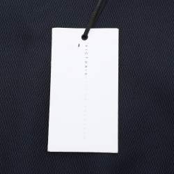 Pre Owned Victoria Victoria Beckham Navy Blue/Beige Jersey Dress S
