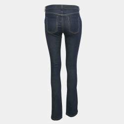 Pre Owned Victoria Victoria Beckham Blue Denim Wide Leg Jeans S Waist 26"