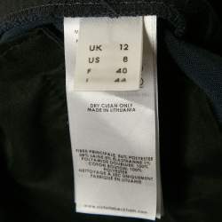 Pre Owned Victoria Victoria Beckham Navy Blue Wool Blend Flared Trousers M