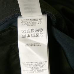 Pre Owned Victoria Victoria Beckham Navy Blue Wool Blend Flared Trousers M