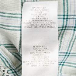 Pre Owned Victoria Victoria Beckham Green Plaid Cotton Button Front Blouse S