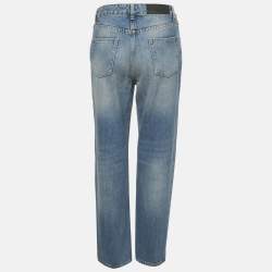 Pre Owned Victoria Victoria Beckham Blue Faded Denim Ripped Jeans S Waist 27"