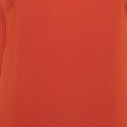 Pre Owned Victoria Victoria Beckham Orange Colorblock Crepe Shift Dress S