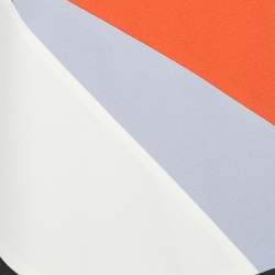 Pre Owned Victoria Victoria Beckham Black/Blue Lurex Trim Crepe Shift Dress M